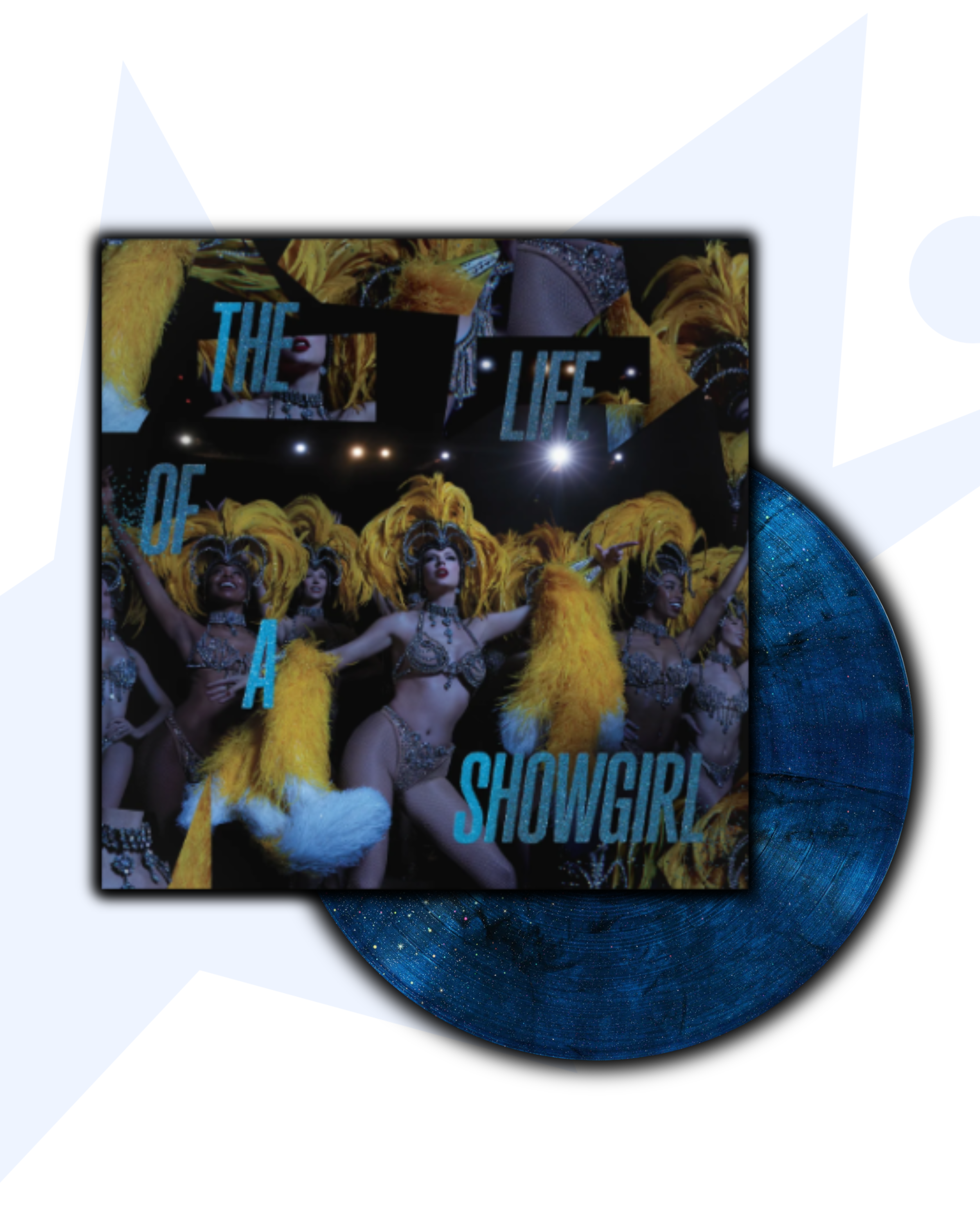 Taylor Swift The Life of a Showgirl: Baby That’s Show Business Vinyl (Azul W/Glitter)