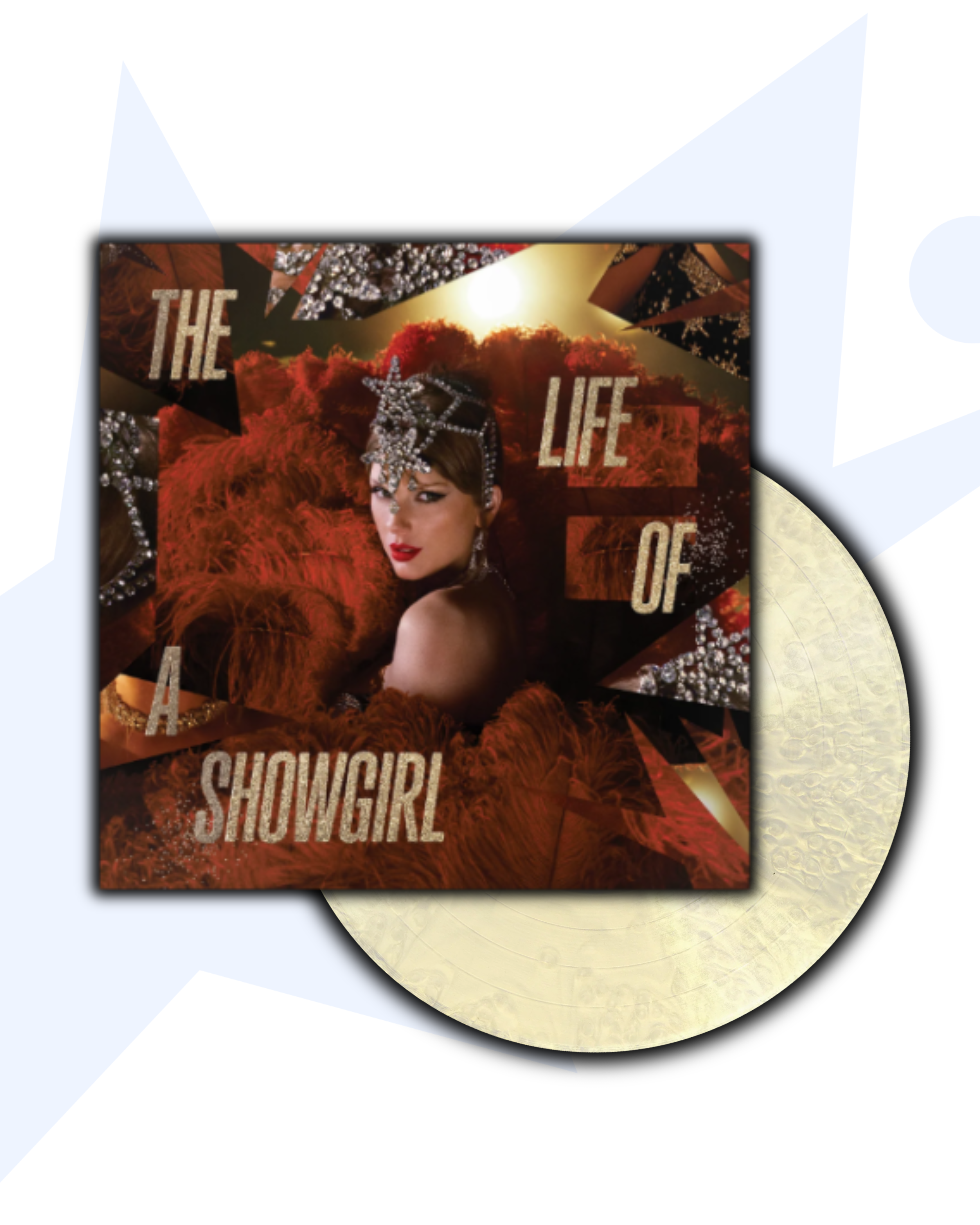 Taylor Swift The Life of a Showgirl: Champagne Red Lipstick & Lace Vinyl (Beige)