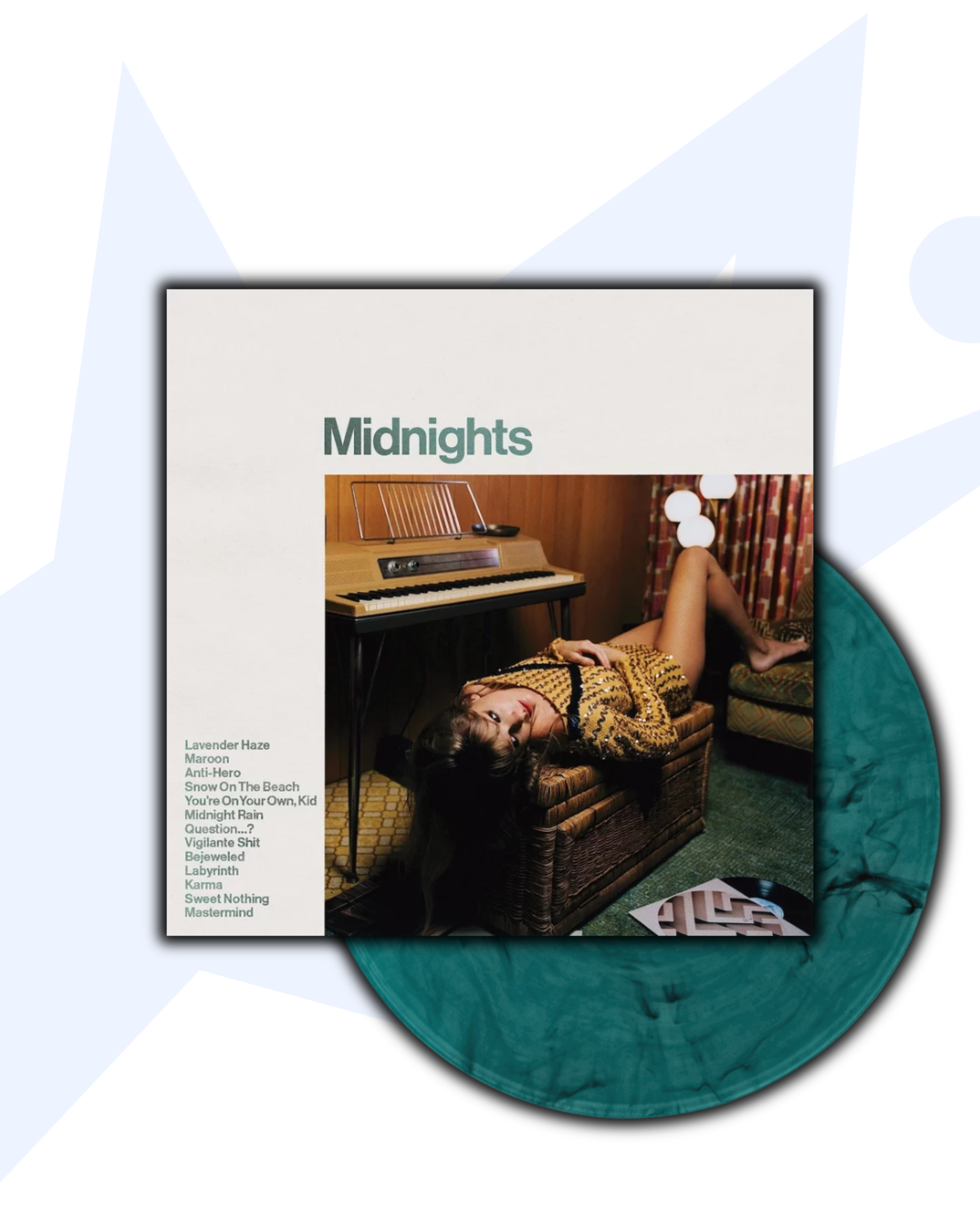 Taylor Swift Midnights 1LP Vinilo (Mármol Jade)