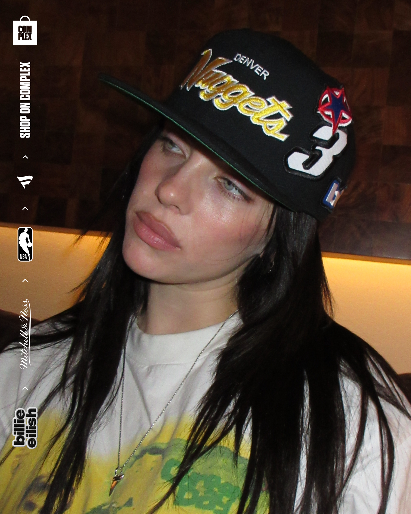 Billie Eilish X Mitchell & Ness Denver Nuggets NBA B.E. Patch Snapback