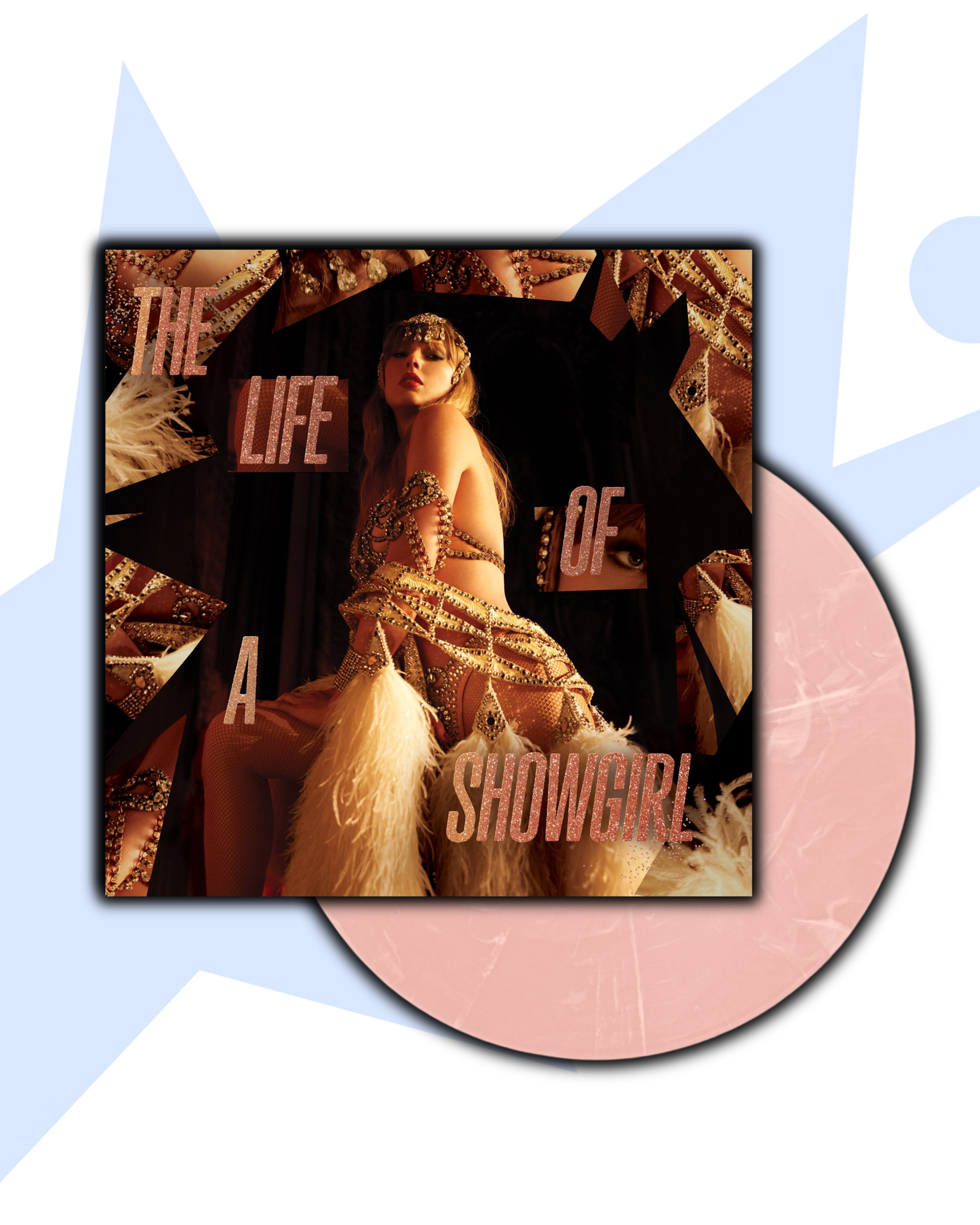 Taylor Swift The Life of a Showgirl 1LP Vinilo: The Crowd is Your King (Rosa Brillante)
