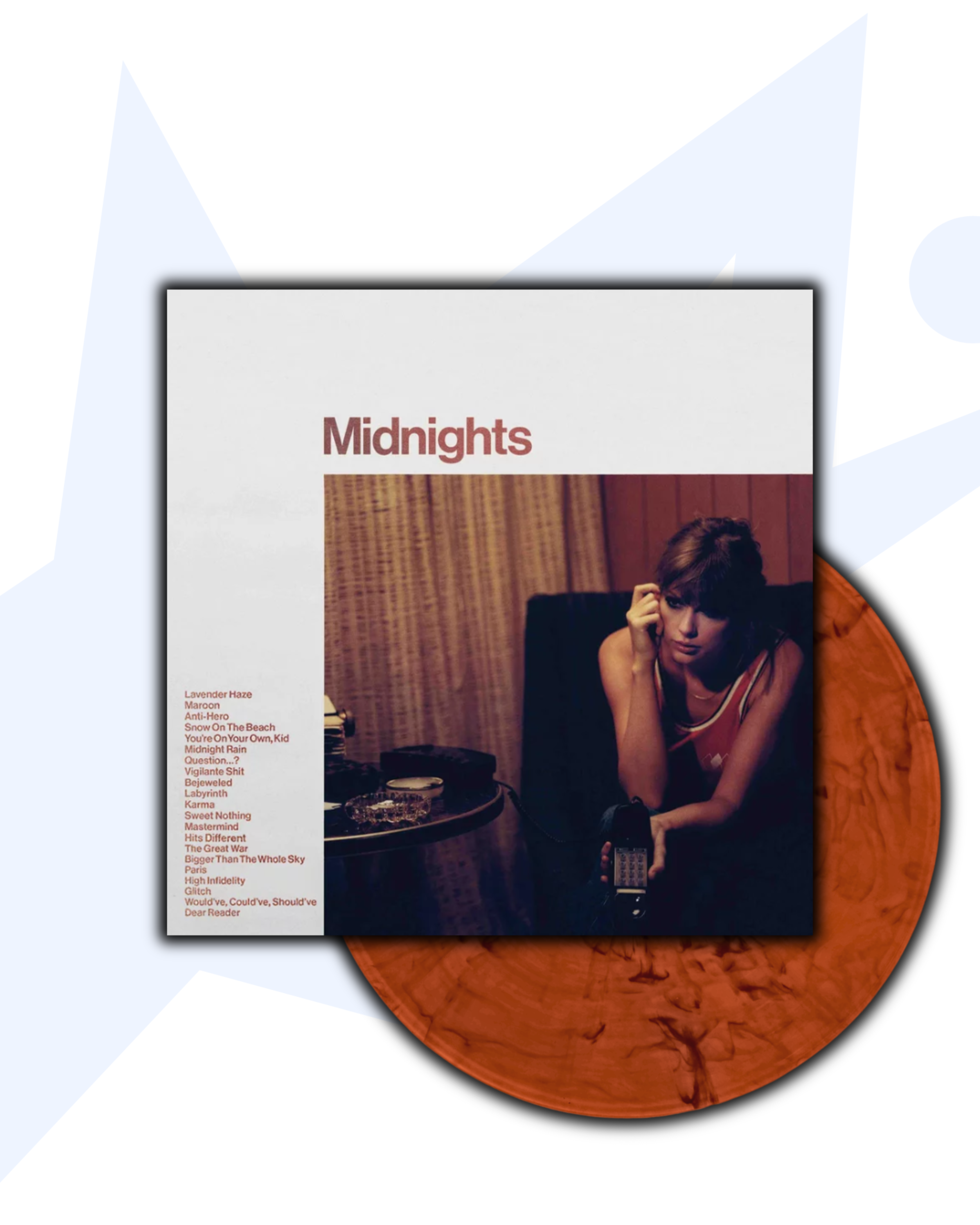 Taylor Swift Midnights 1LP Vinilo (Mármol Naranja)