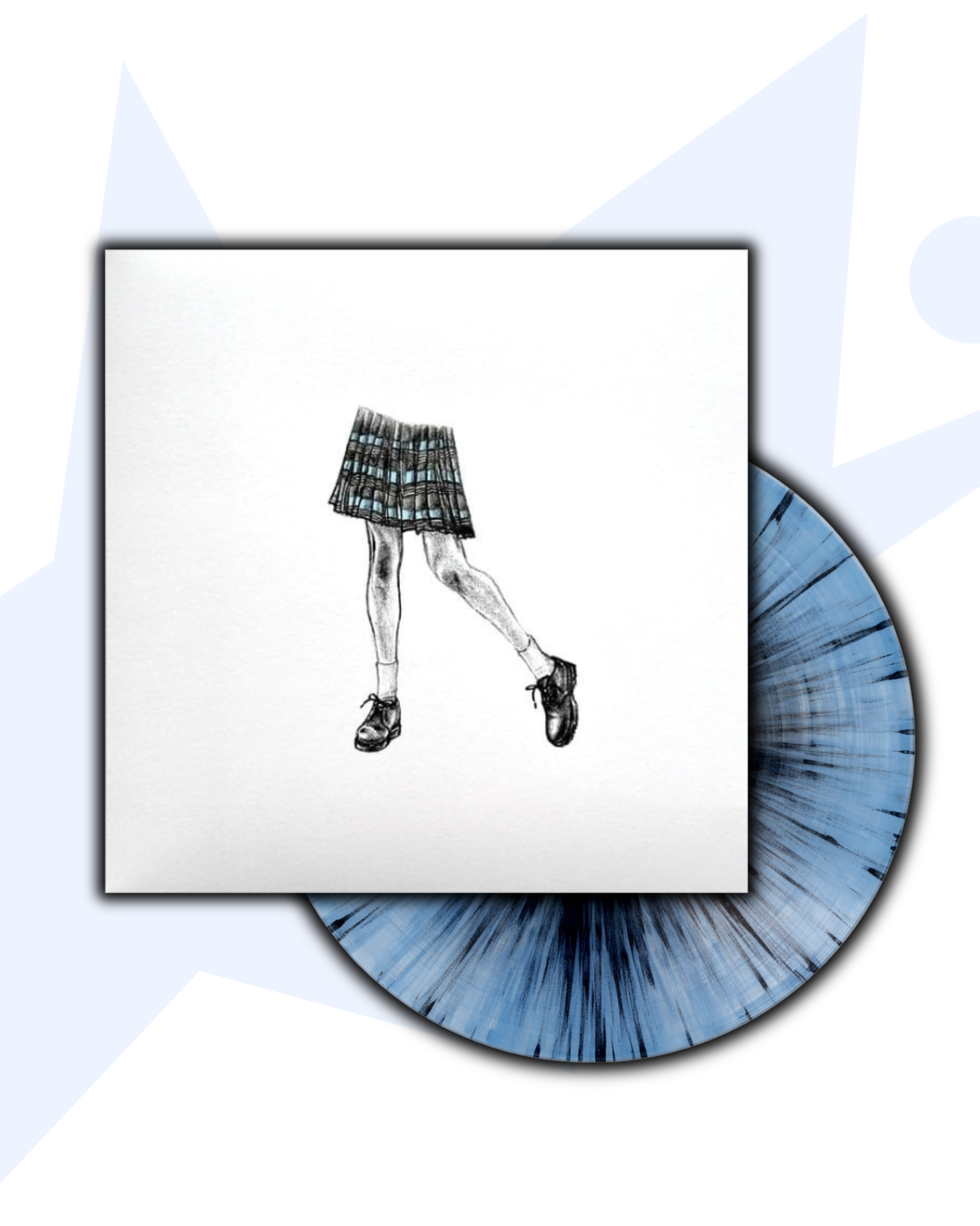 Conan Gray Heather 1LP Vinilo Single Edición Wishbone (Salpicado Celeste/Negro)