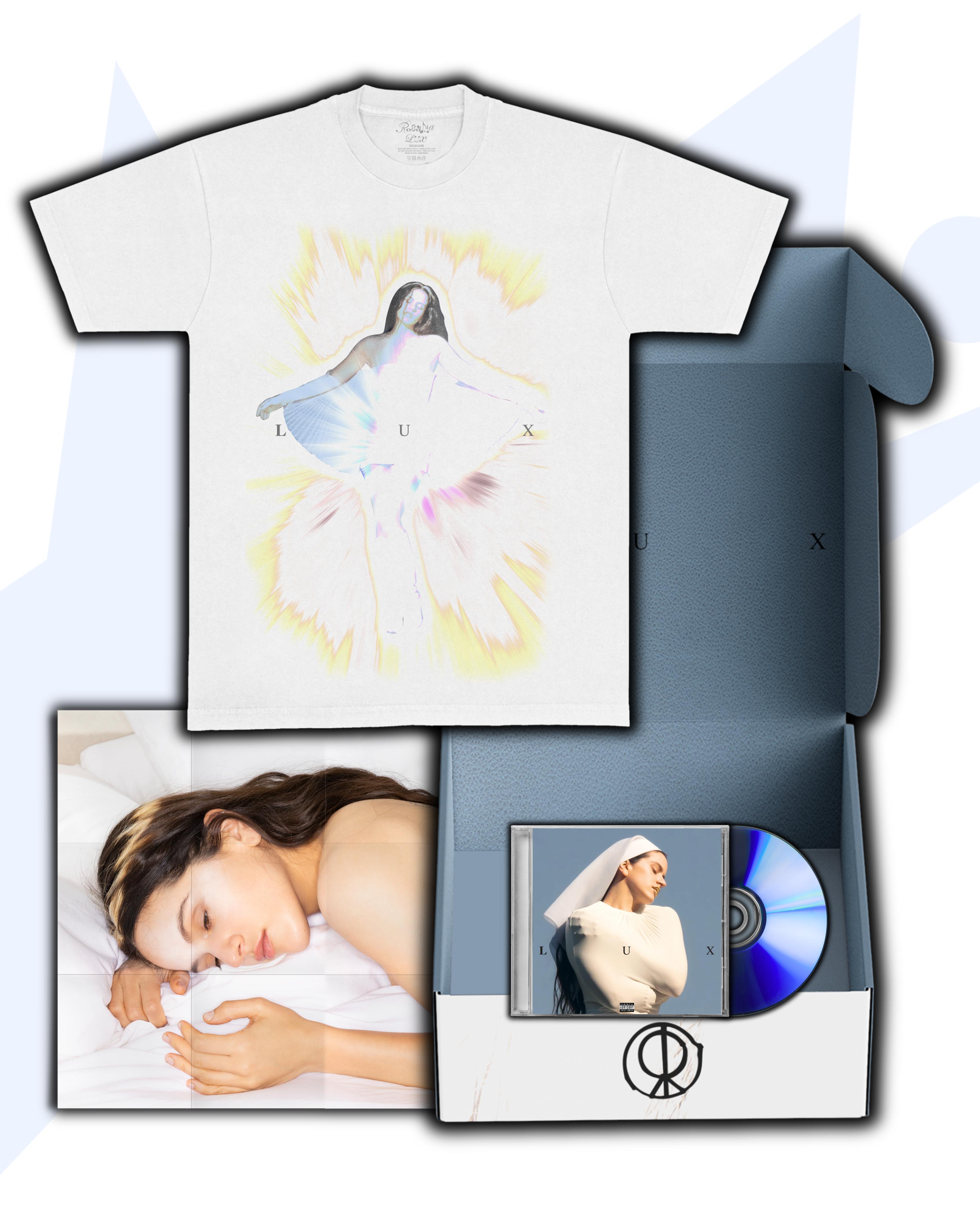 Rosalía LUX Box Set (T-Shirt Blanca + Póster + CD)