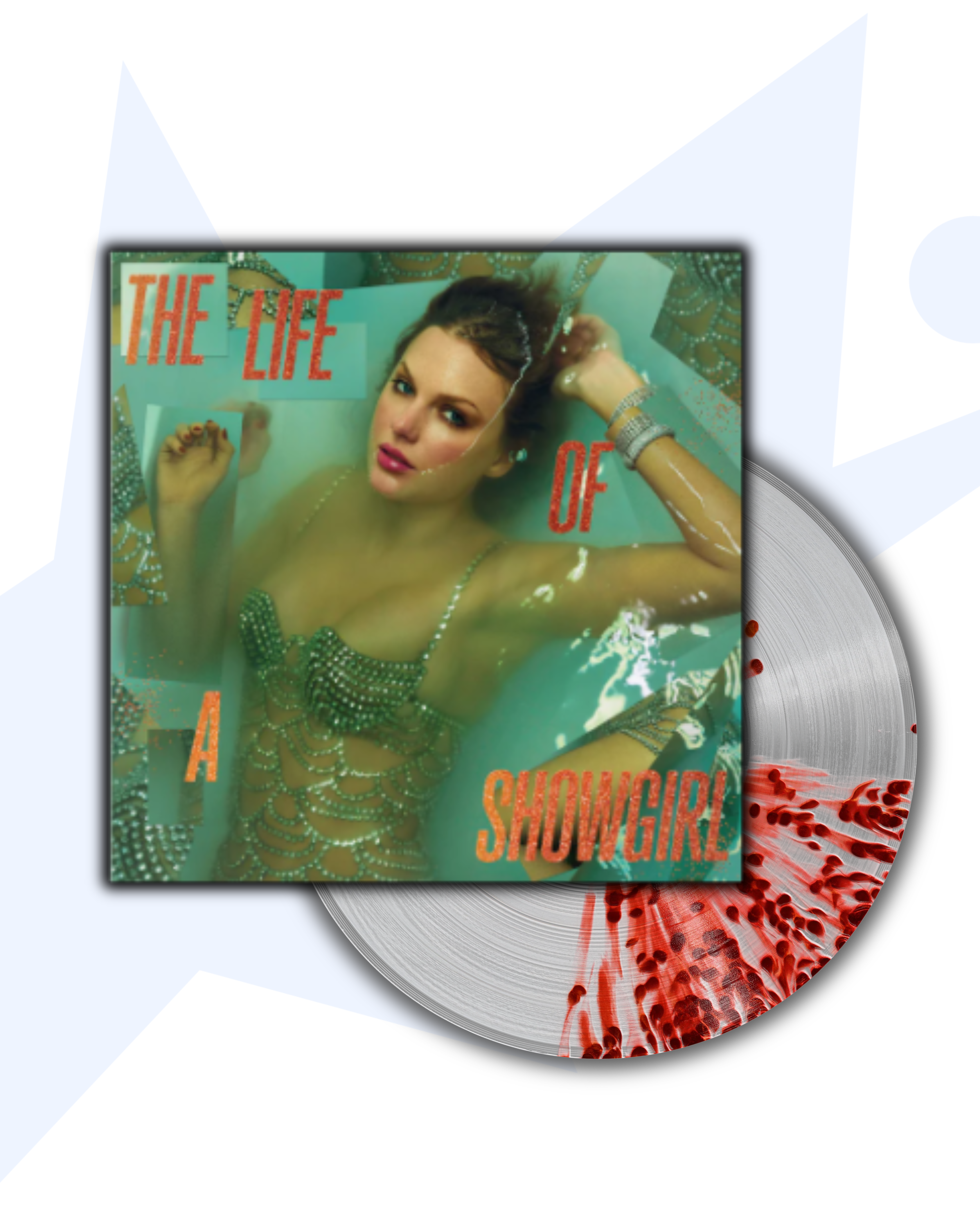 Taylor Swift The Life of a showgirl: Holiday 1LP Vinilo (Salpicado Rojo traslúcido)