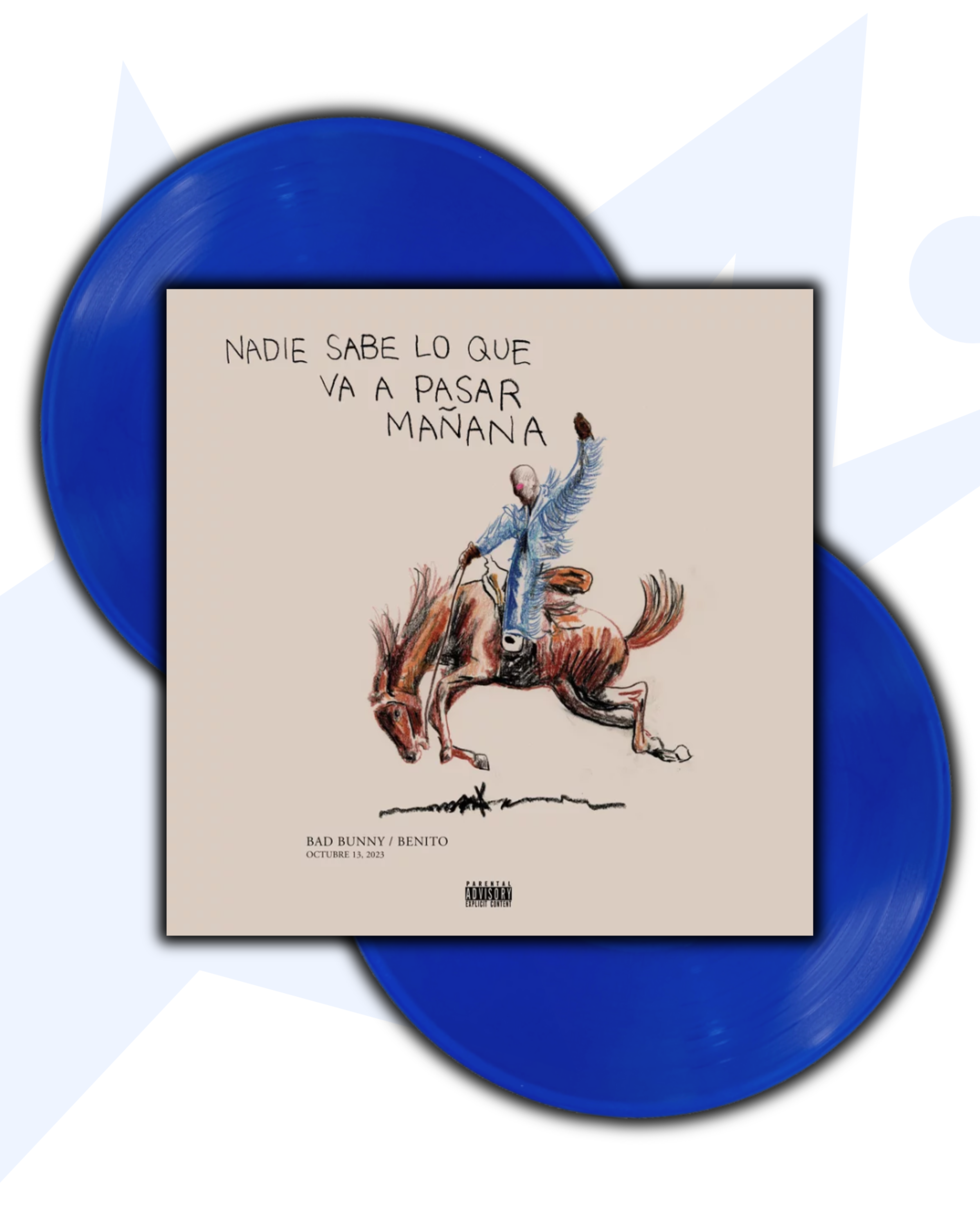 Bad Bunny Nadie Sabe Lo Que Va Pasar Mañana 2LP Vinilo (azul Cobalto Traslúcido)