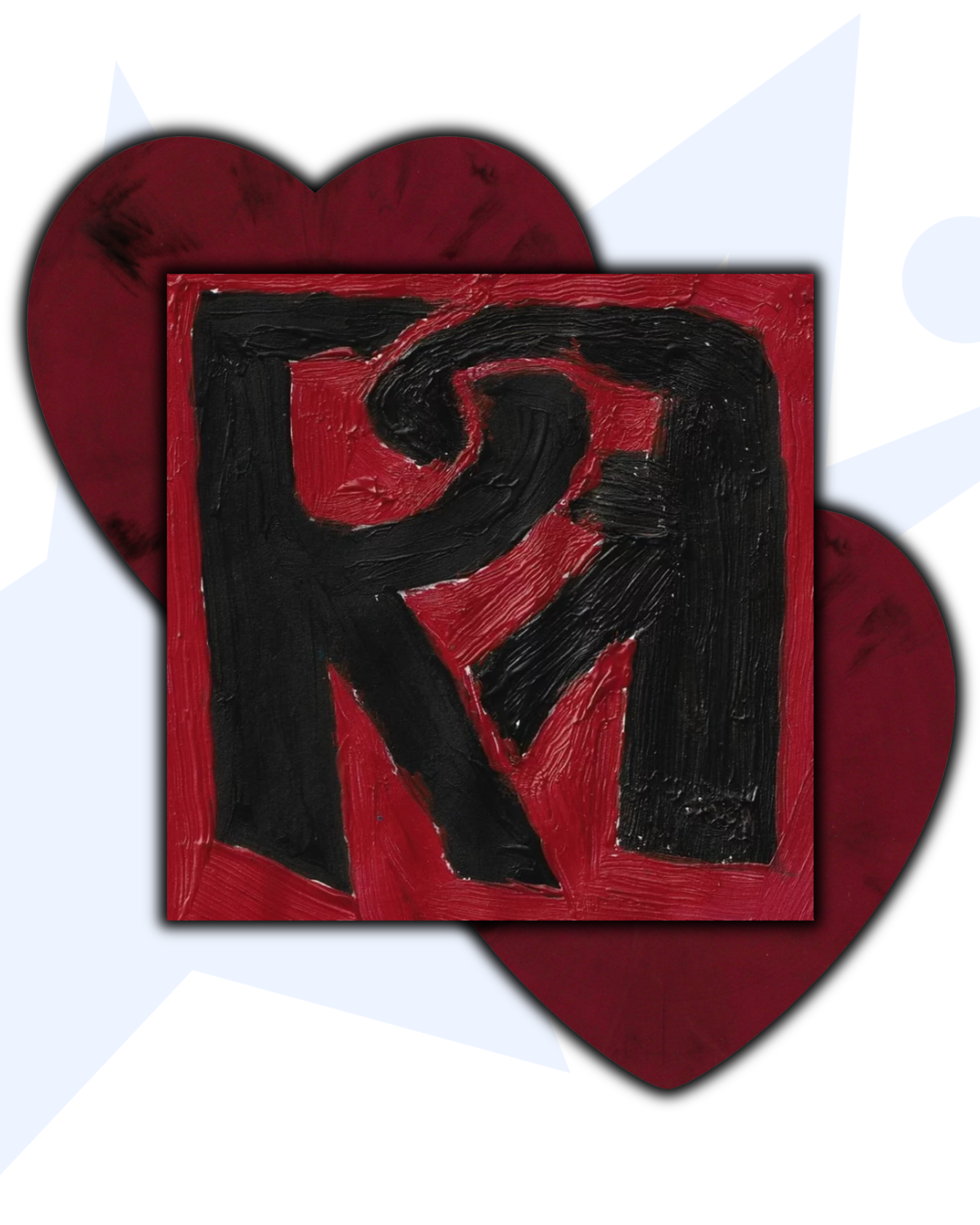 Rosalía & Rauw Alejandro RR 2LP Vinilo Corazón (Humo Rojo/Negro)