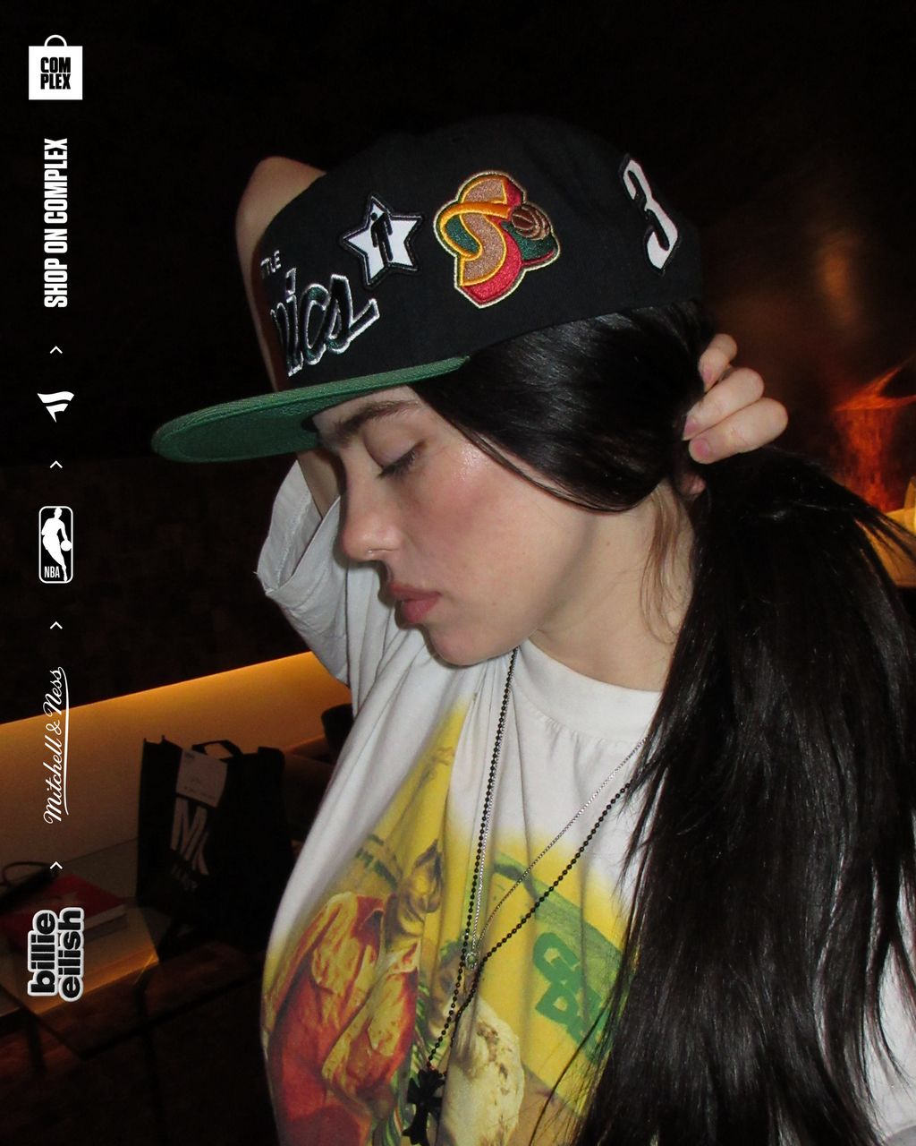 Mitchell & Ness x Billie Eilish Seattle Supersonics NBA B.E. Patch Snapback