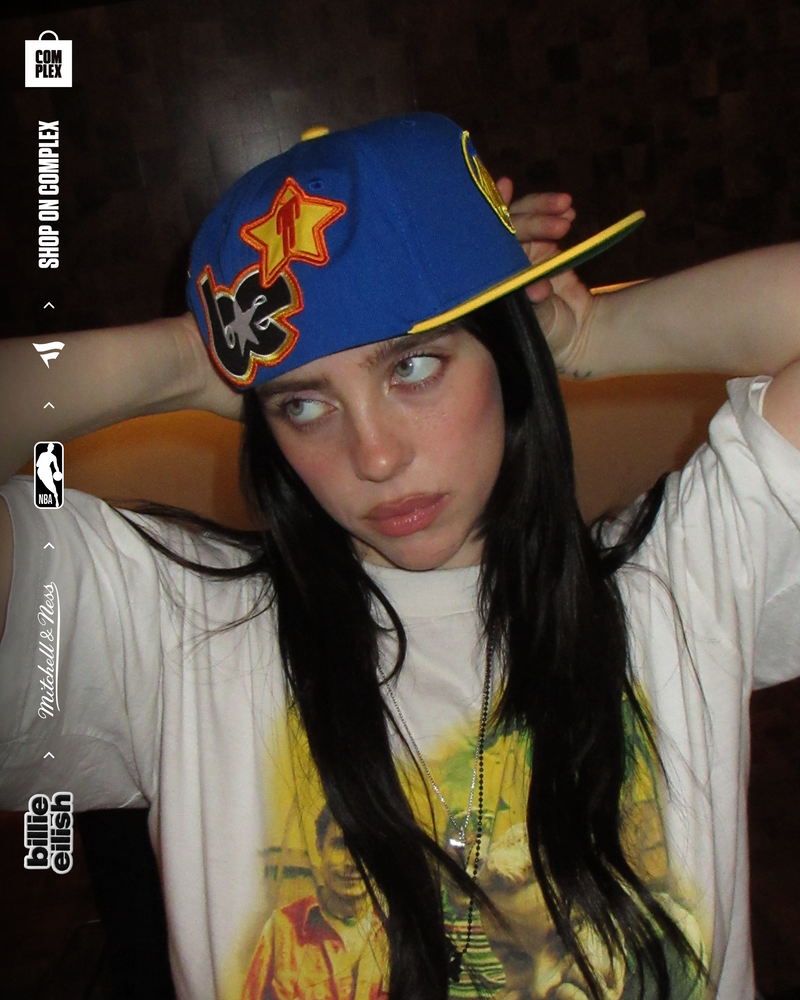 Mitchell & Ness x Billie Eilish Golden State Warriors NBA B.E. Patch Snapback